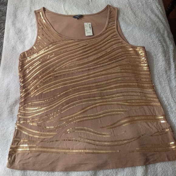 Reitmans Sequined Tank Top Size Large - Picture 1 of 4